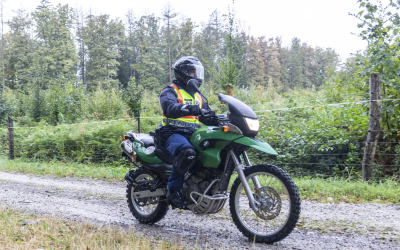 Terepmotoros rendőrjárőrök a Soproni Parkerdőben
